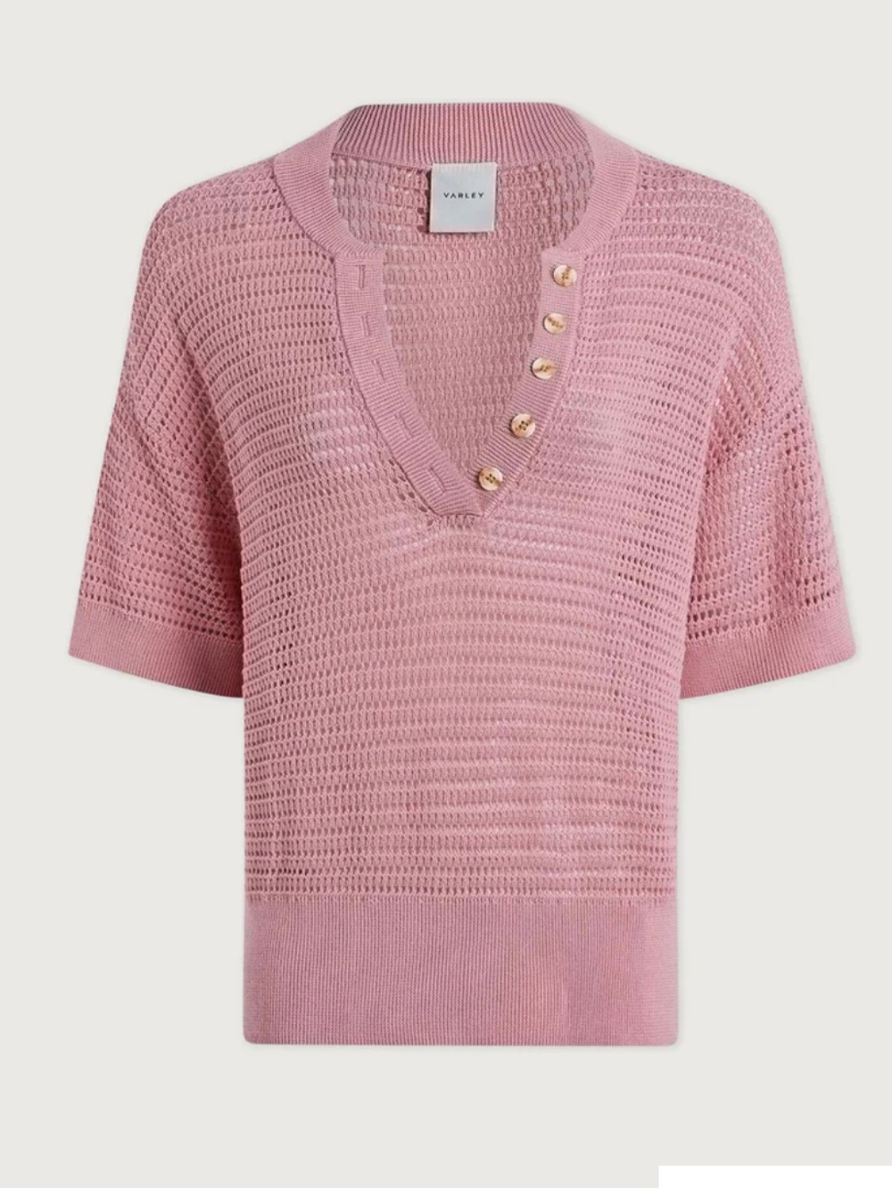 Varley Callie Knit Top
Size Small women's 
Color: Sea pink